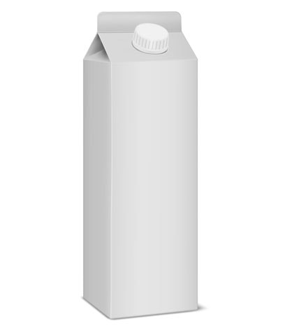 a blank white carton that could hold organic egg whites